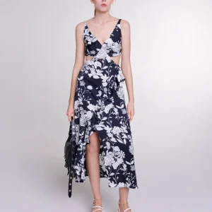 Vestido largo calado