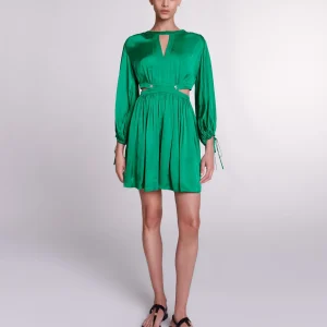 Vestido corto satinado