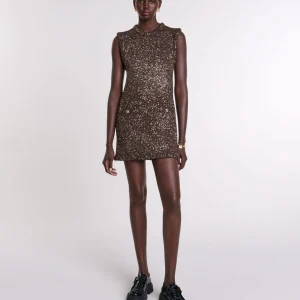 Vestido corto con lentejuelas