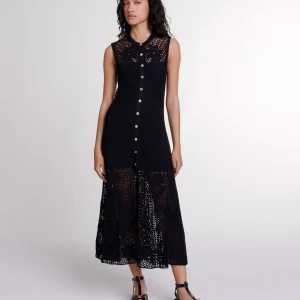 Vestido largo de ganchillo