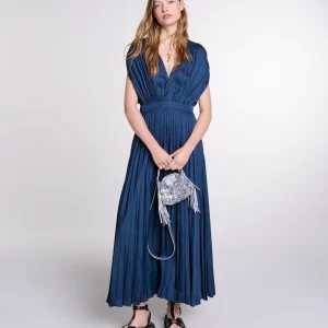 Vestido largo plisado