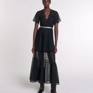 Vestido largo de encaje