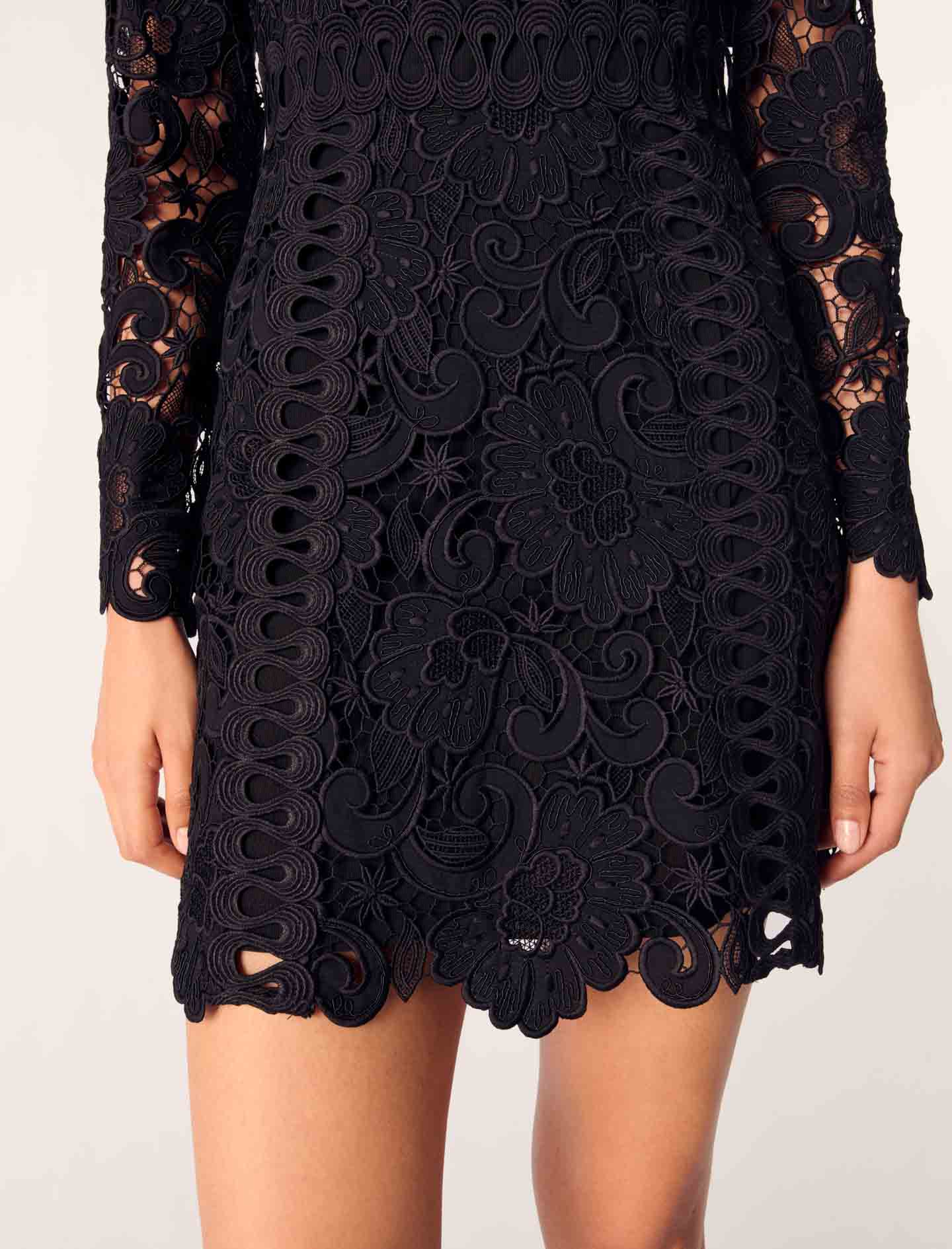 Vestido corto de guipur - Imagen 4