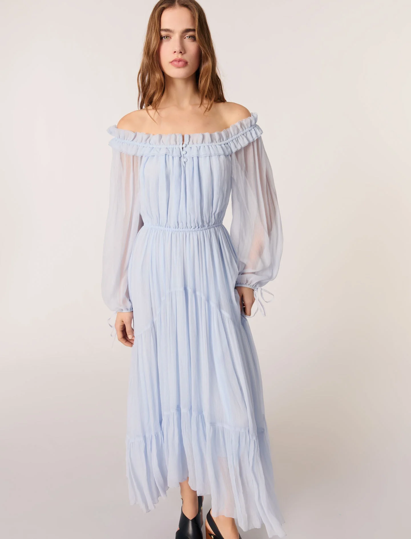 Vestido largo de muselina - Imagen 5