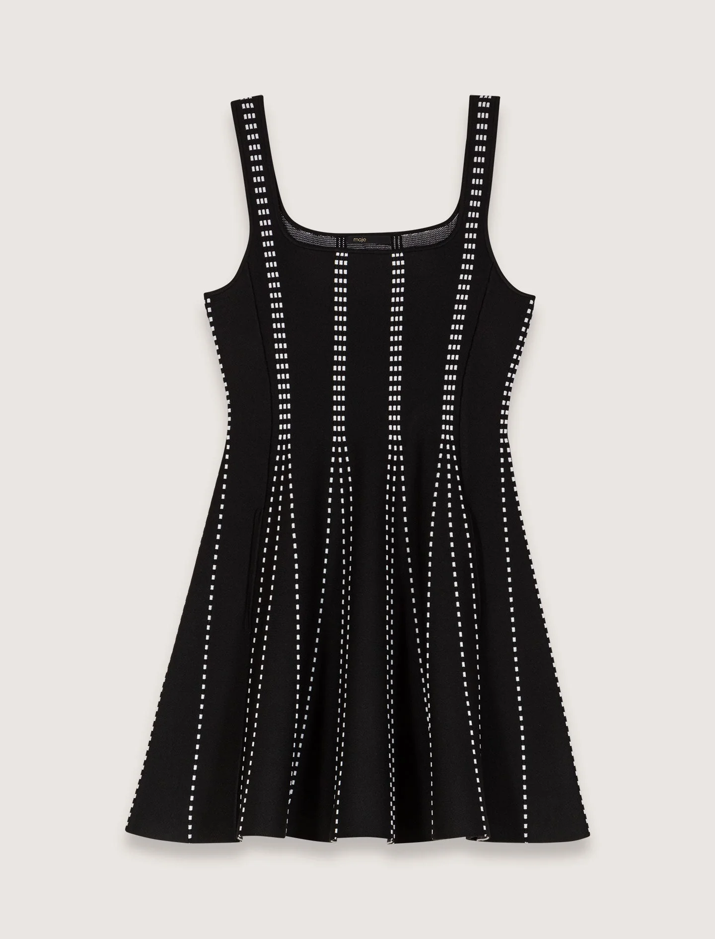 Vestido corto de punto jacquard - Imagen 4