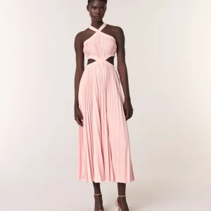 Vestido largo plisado