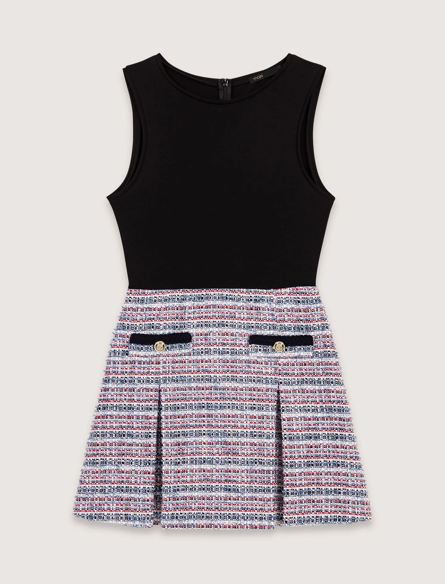 Vestido corto 2 en 1 de tweed - Imagen 5