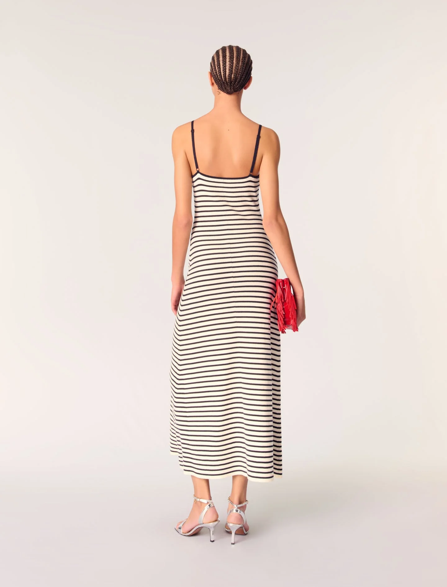 Vestido largo de punto de canalé - Imagen 4