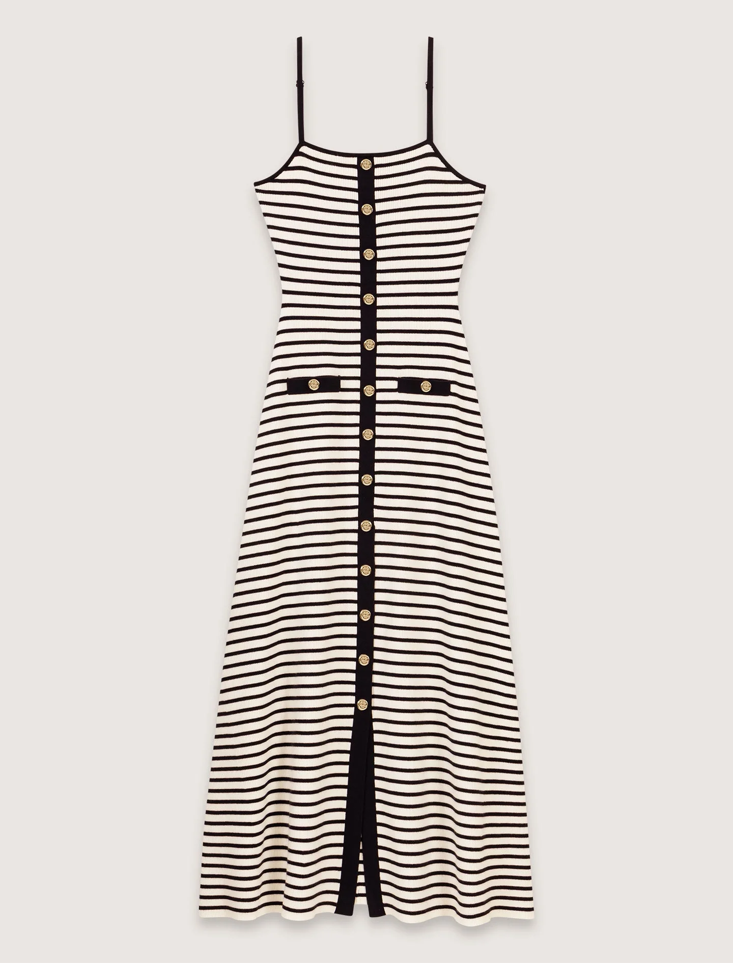 Vestido largo de punto de canalé - Imagen 5