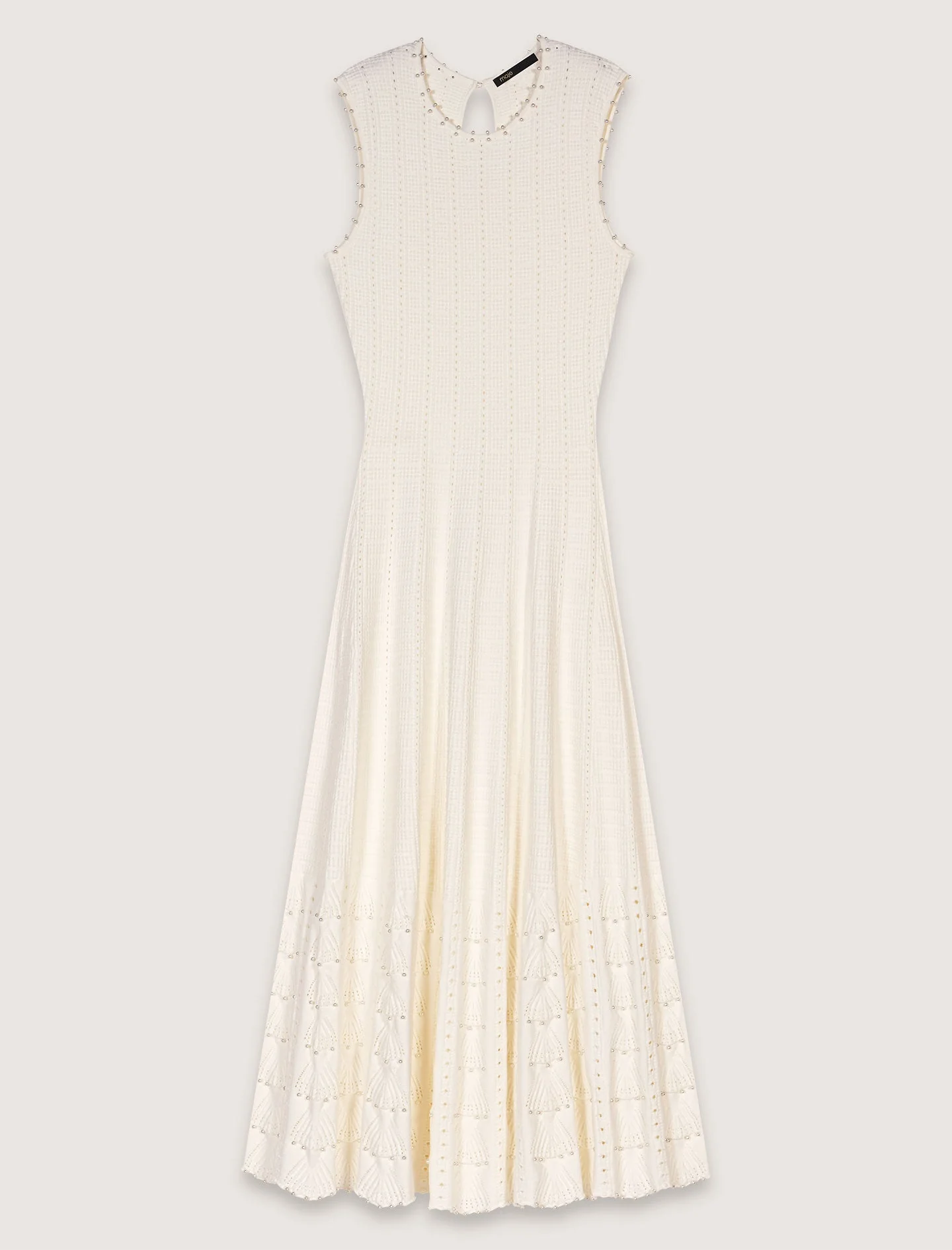 Vestido de punto calado con cuentas - Imagen 5