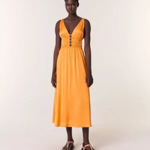 Vestido largo de rasete