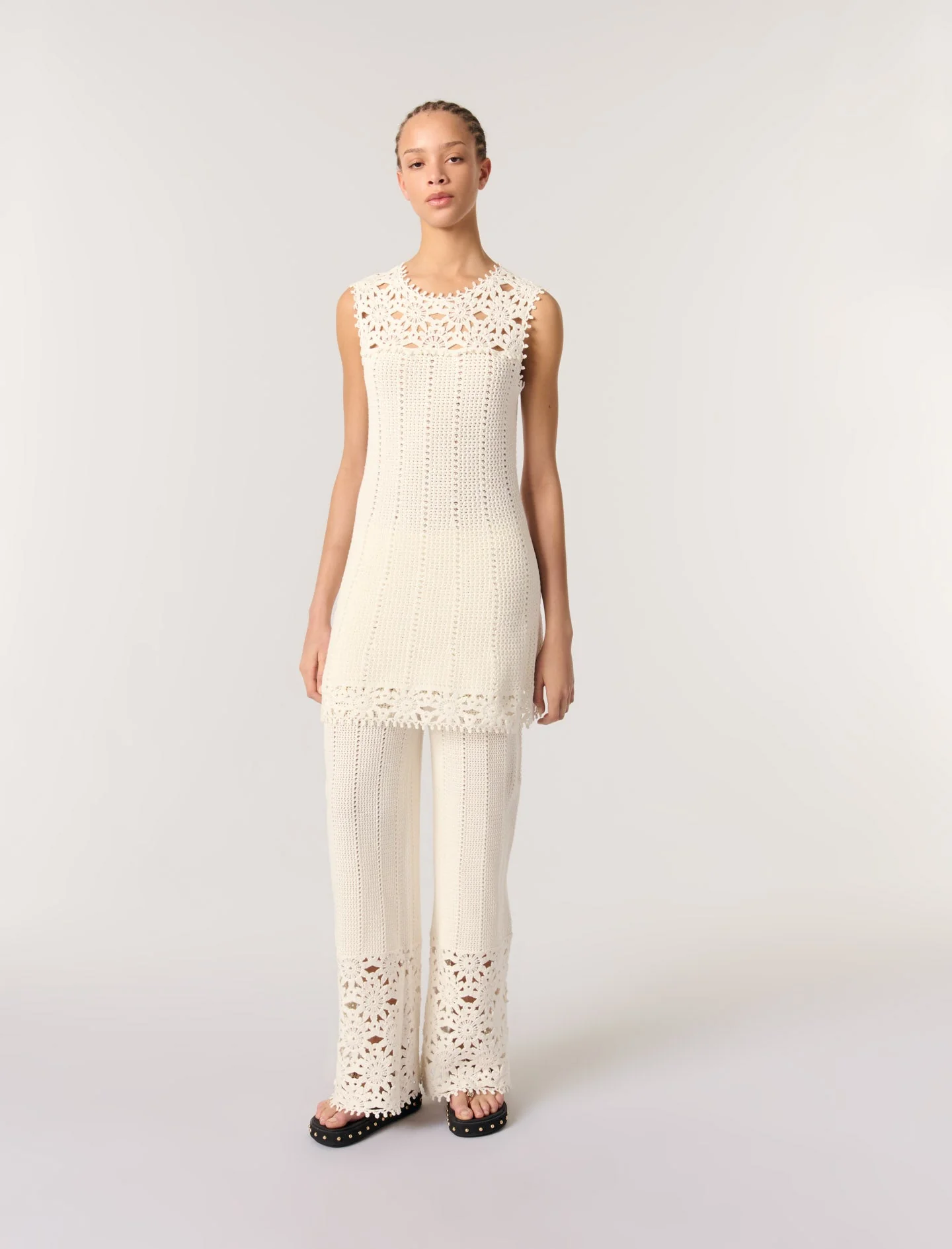 Vestido corto de ganchillo