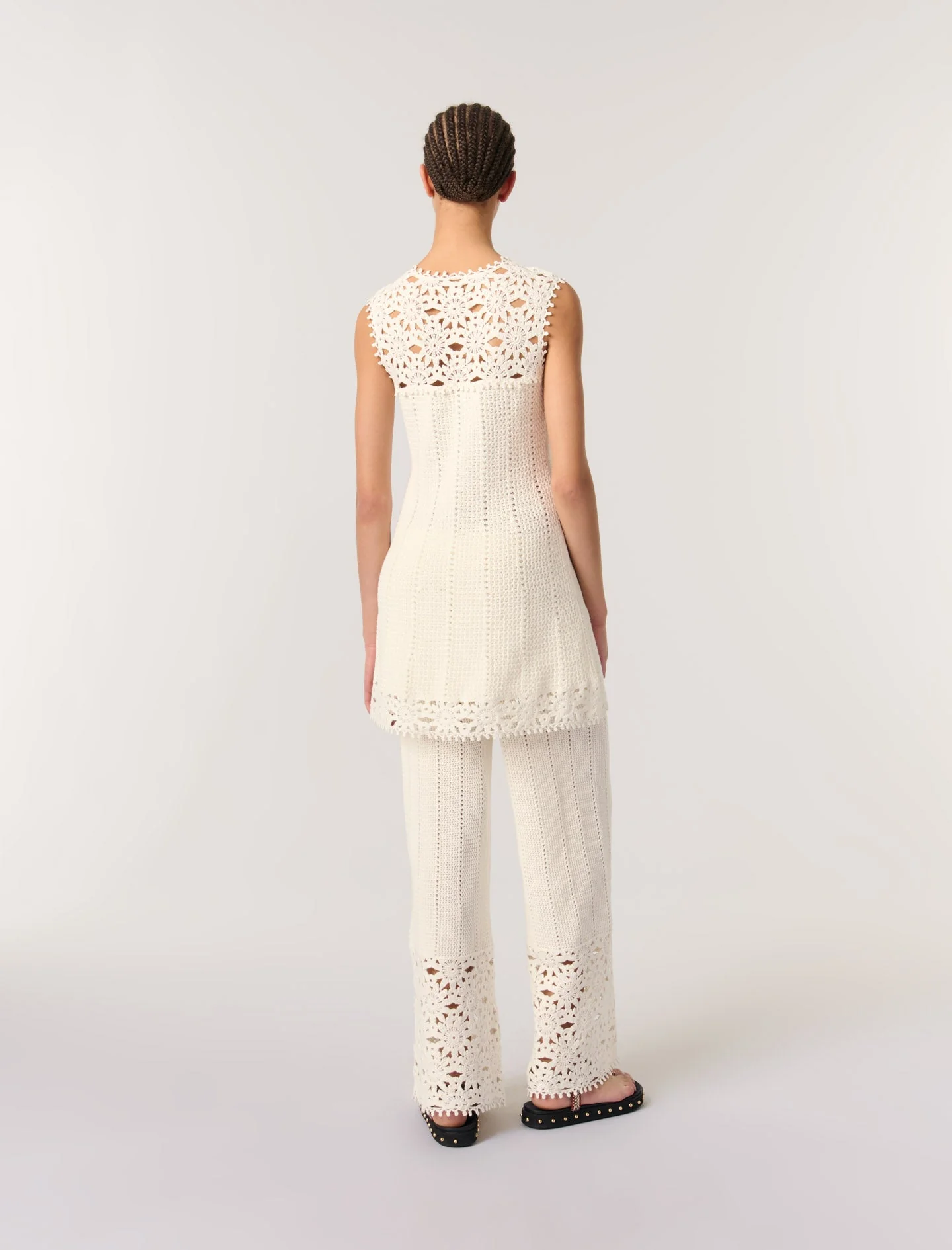 Vestido corto de ganchillo - Imagen 3