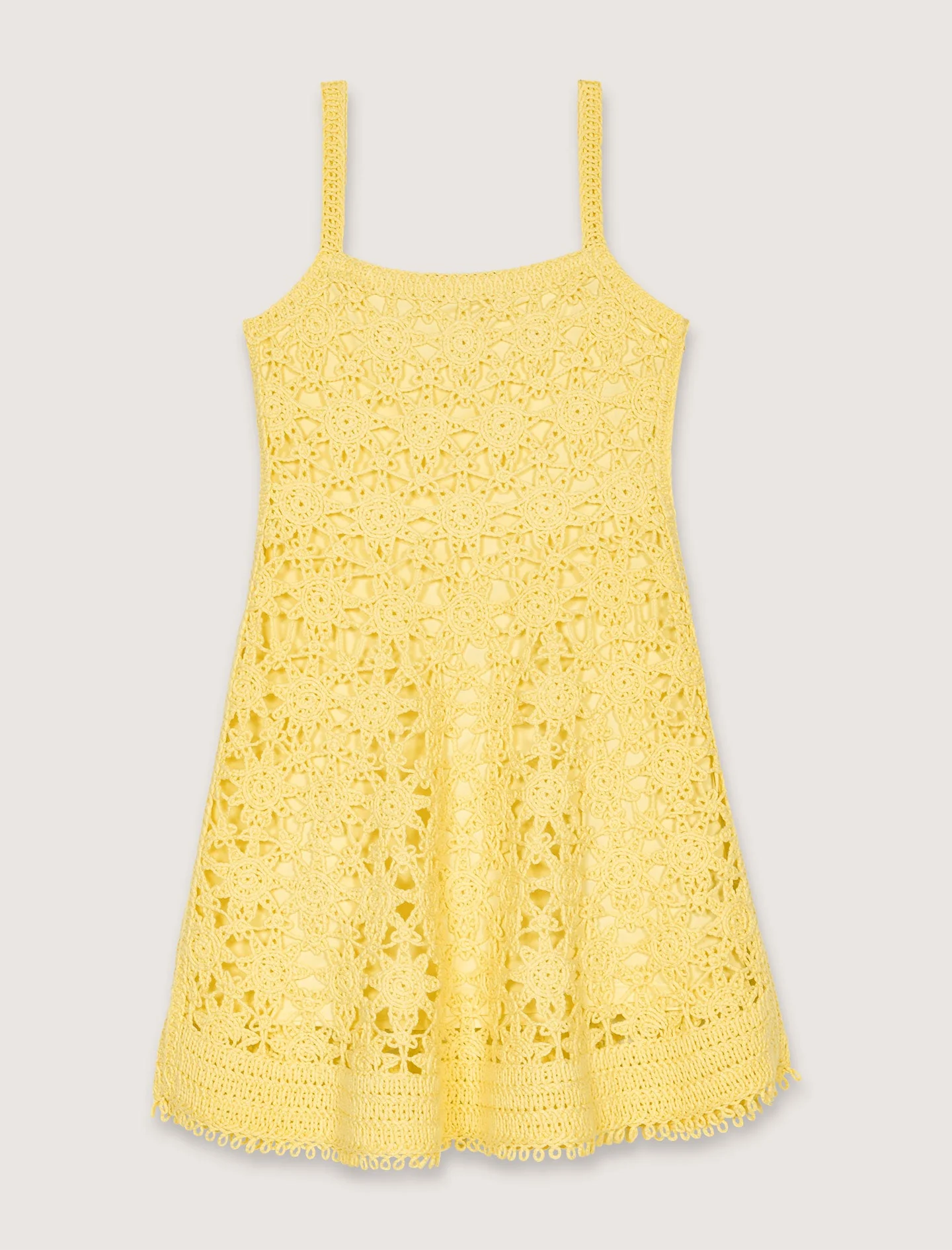 Vestido corto de tirantes de croché - Imagen 4