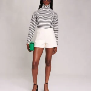 Pantalón corto acampanado de tweed