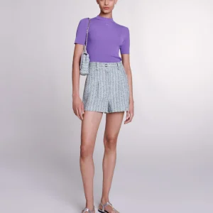 Pantalón corto de tweed