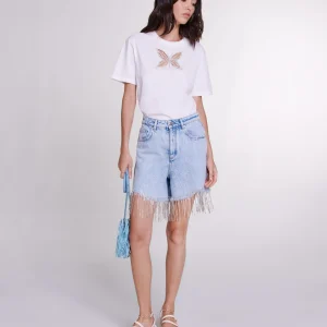 Pantalón corto vaquero brillantes