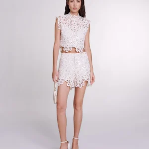 Pantalón corto de ganchillo