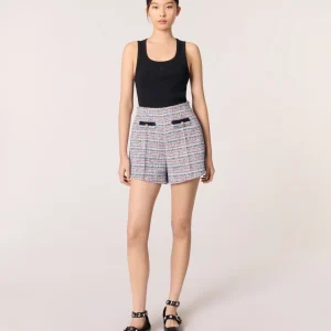 Pantalón corto de tweed
