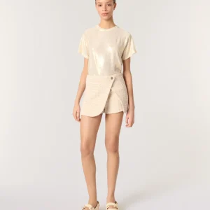 Pantalón corto trampantojo de tweed