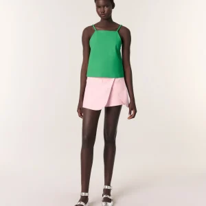 Pantalón corto de traje trampantojo