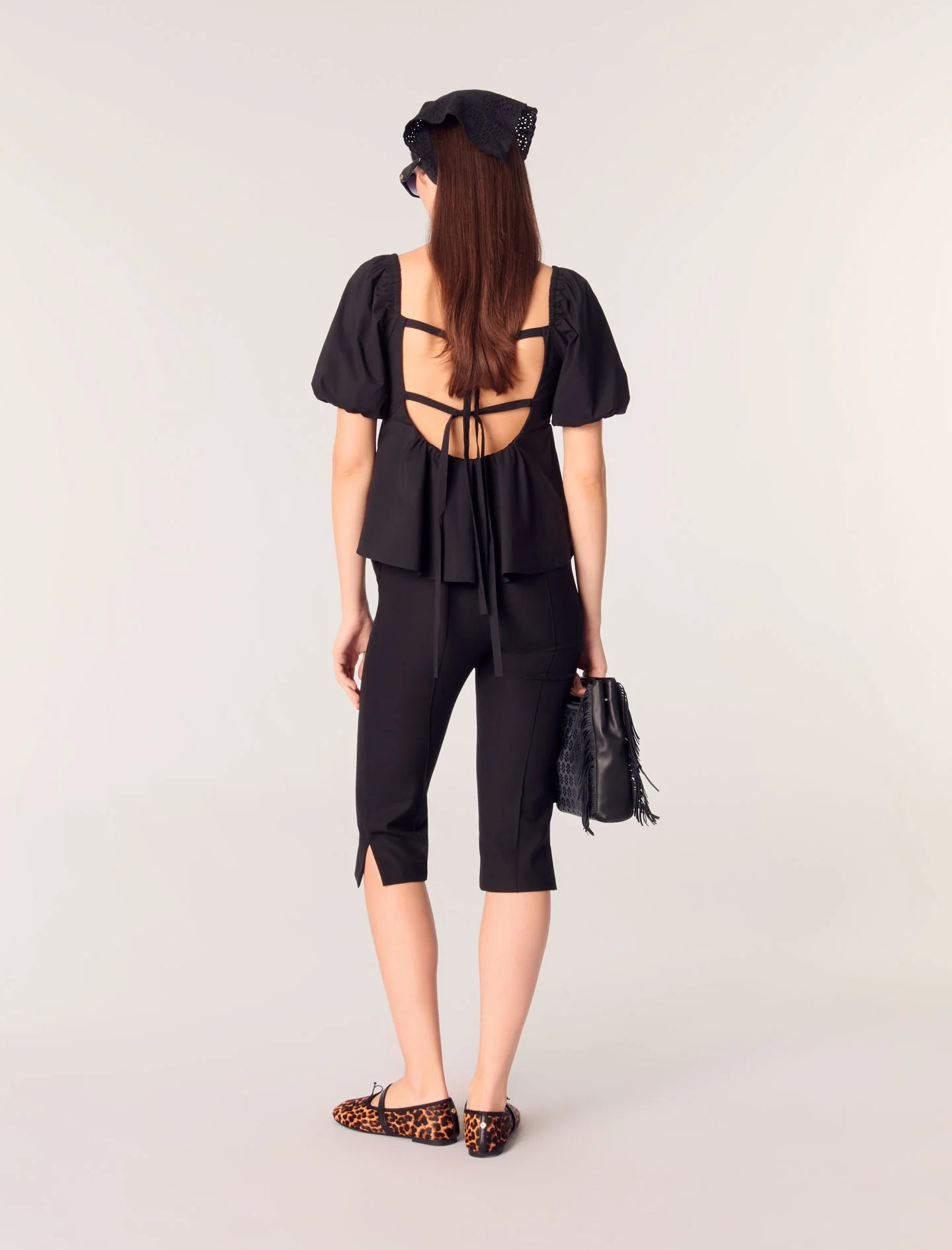 Top de popelina con mangas globo - Imagen 3