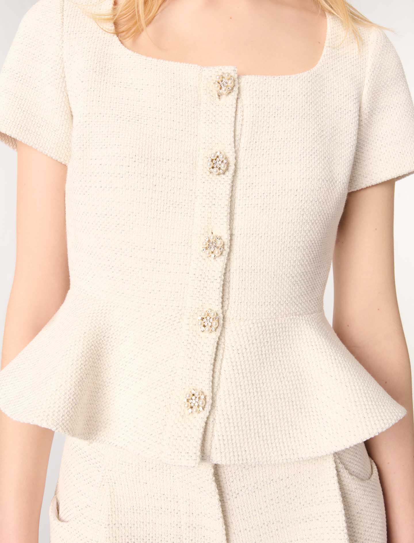 Top peplum de tweed y lurex - Imagen 5