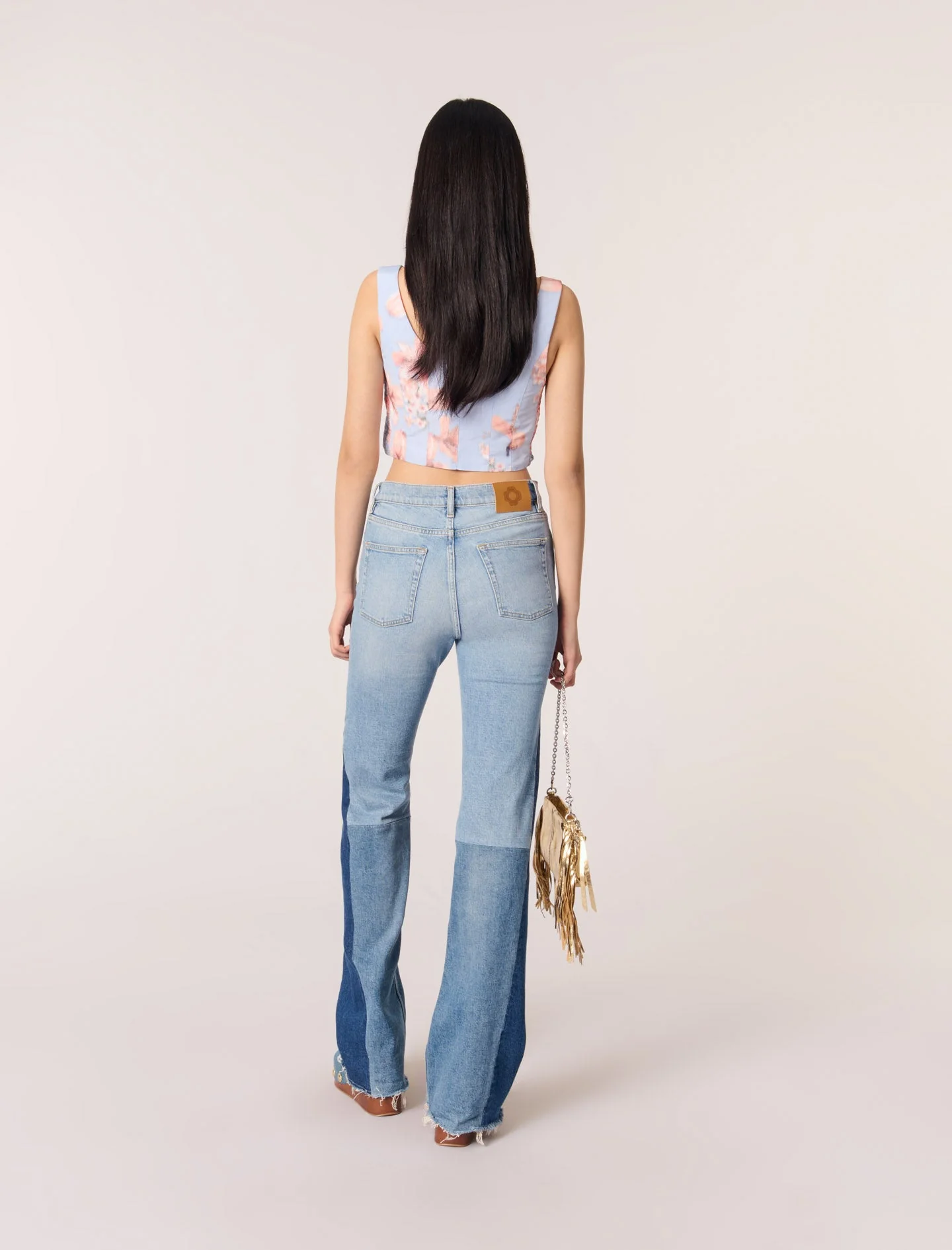 Top de tafetán estampado - Imagen 4