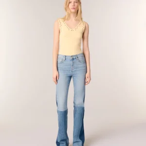 Top de punto y ojales