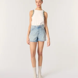 Camiseta de tirantes con strass