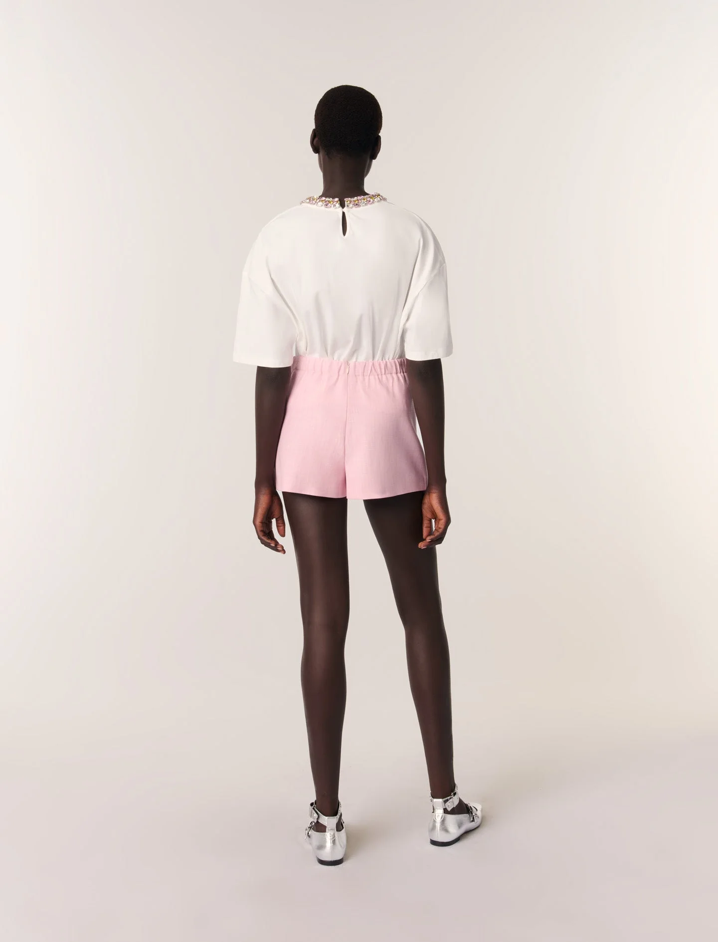 Camiseta con cuello joya - Imagen 4