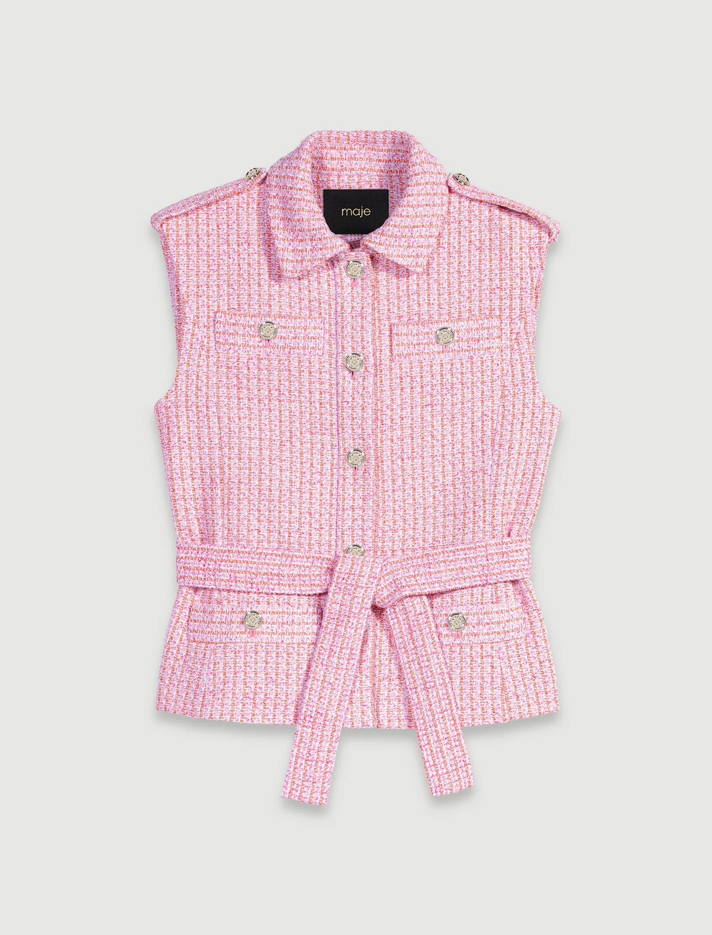 Chaqueta sin mangas de tweed - Imagen 5