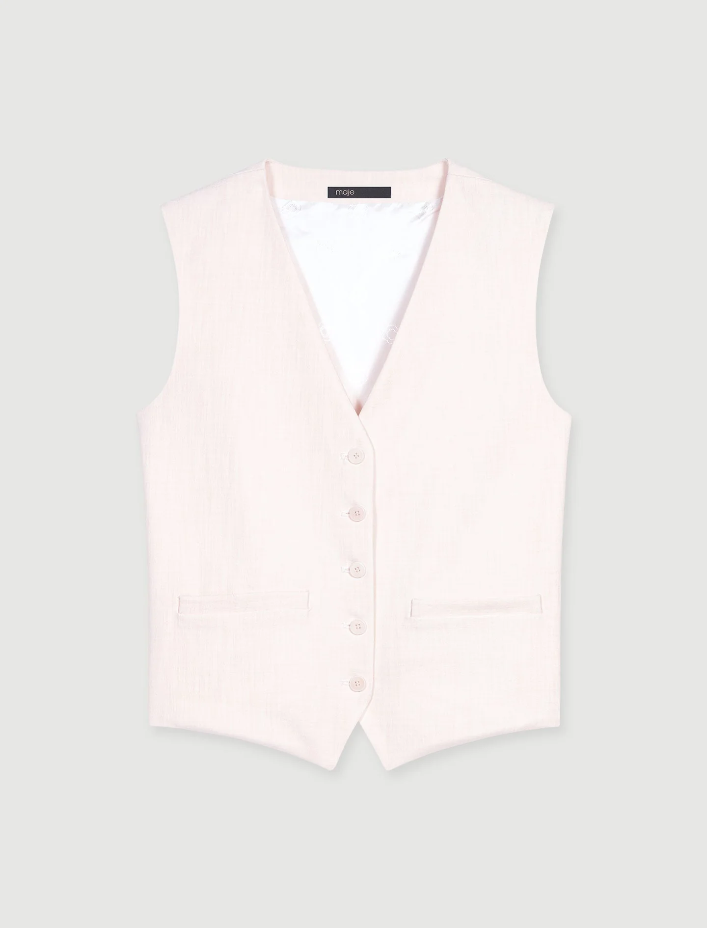 Chaleco de tejido con trama - Imagen 4