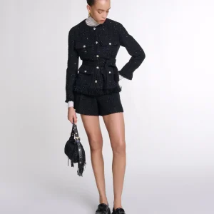 Chaqueta de tweed con lentejuelas