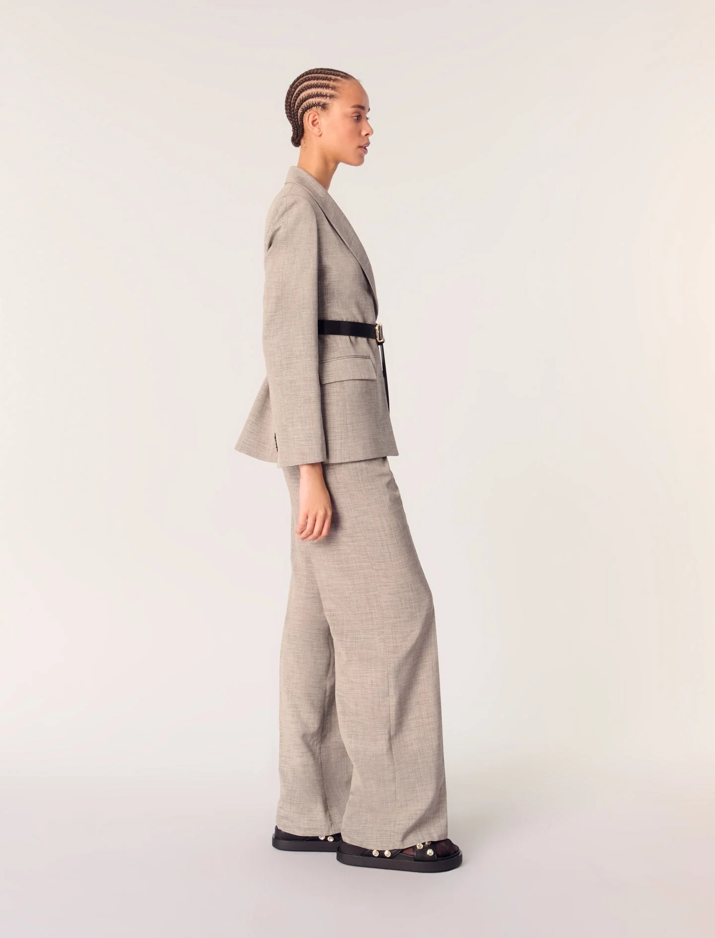 Chaqueta sastre con cinturón - Imagen 3