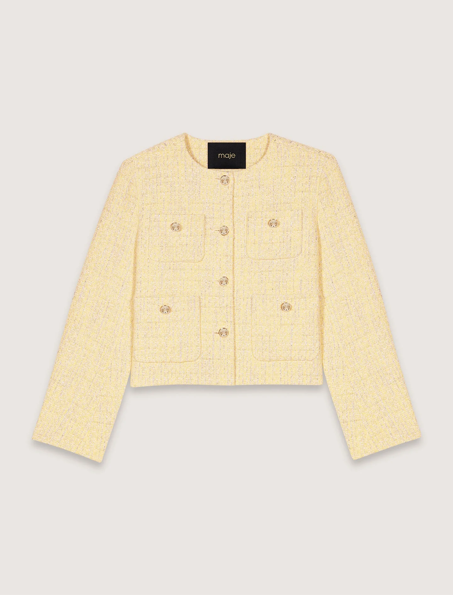 Chaqueta corta de tweed y lúrex - Imagen 4