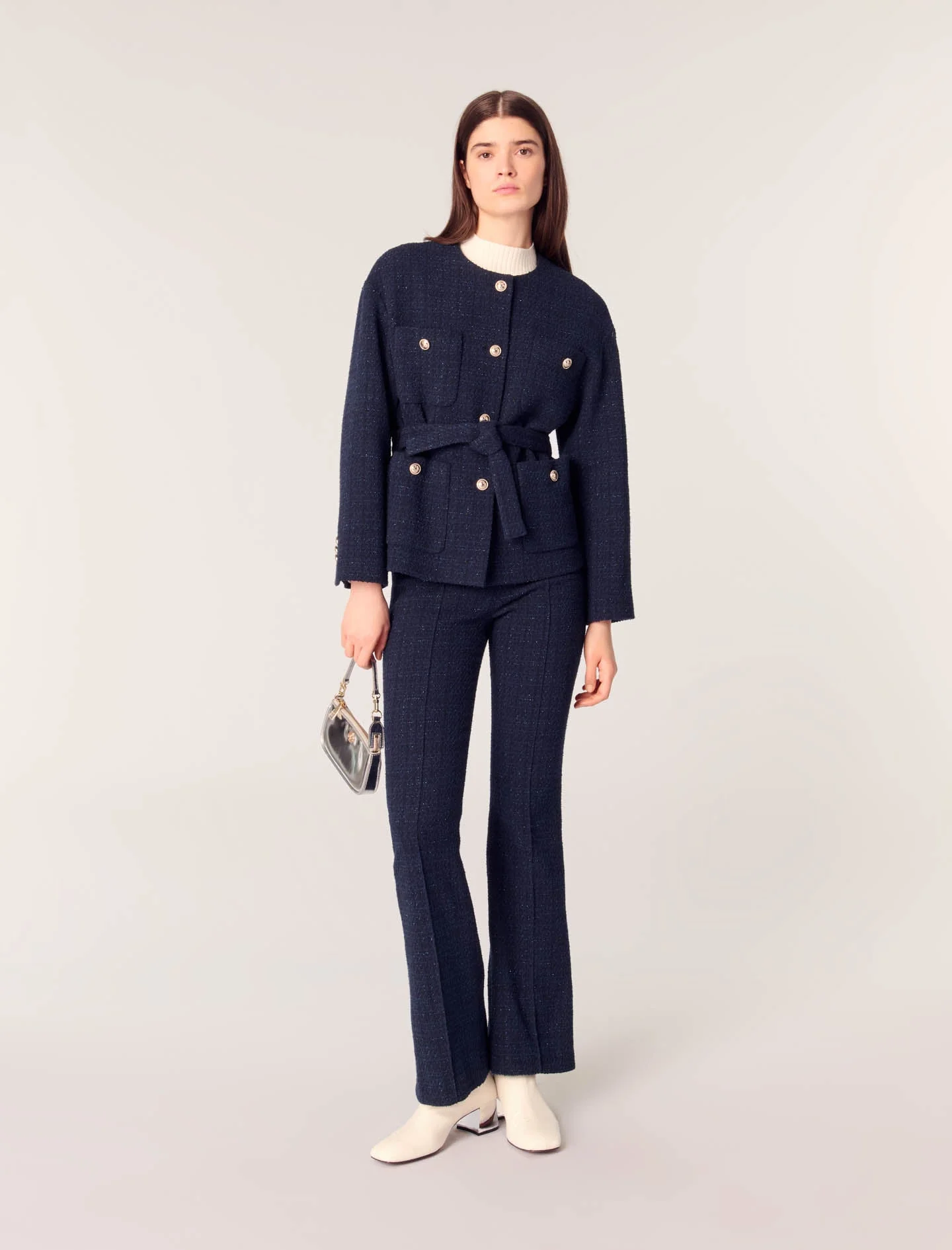 Chaqueta 4 bosillos de tweed