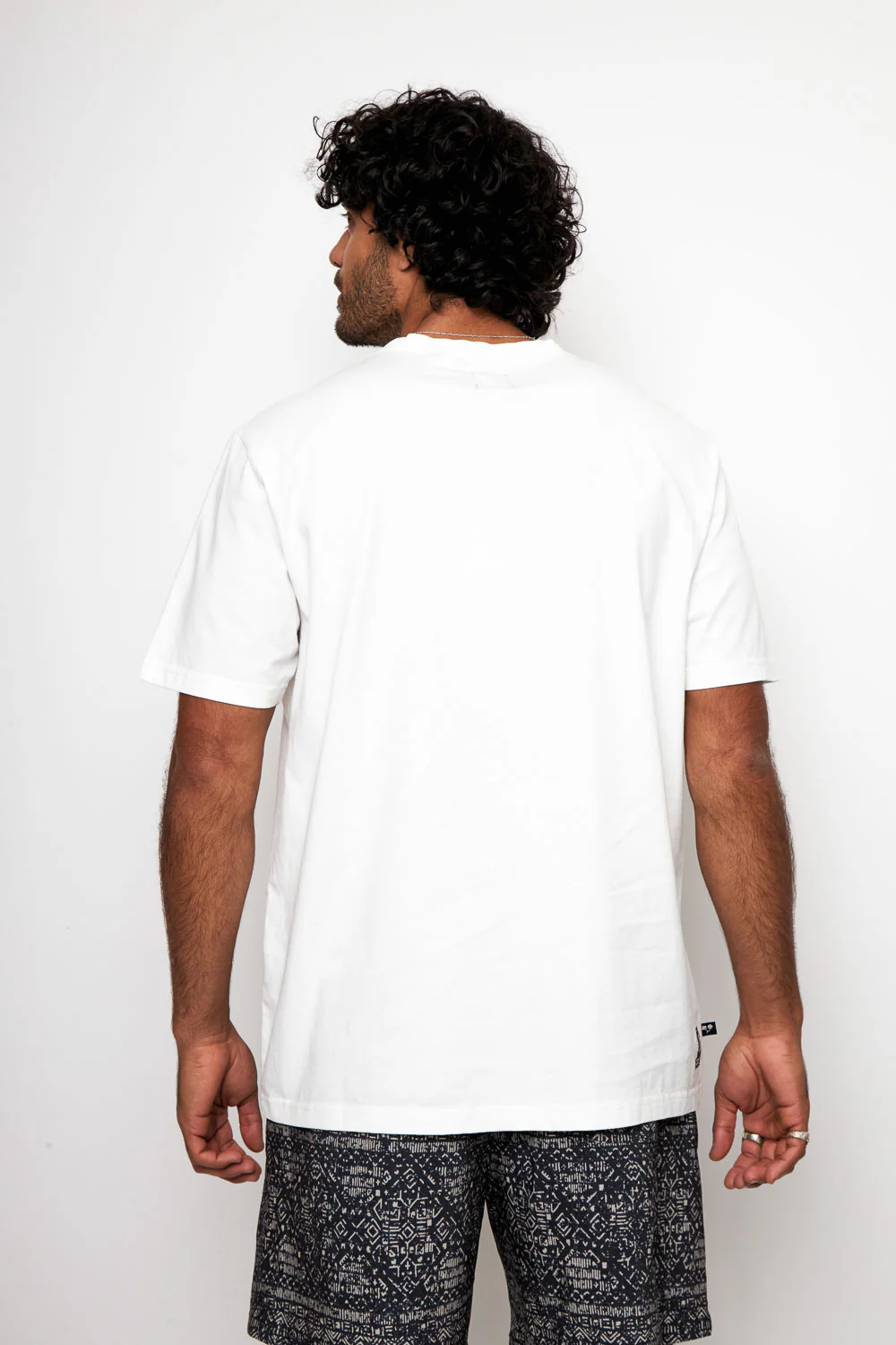 Polera Bat Orgánica Blanca Hombre - Imagen 5