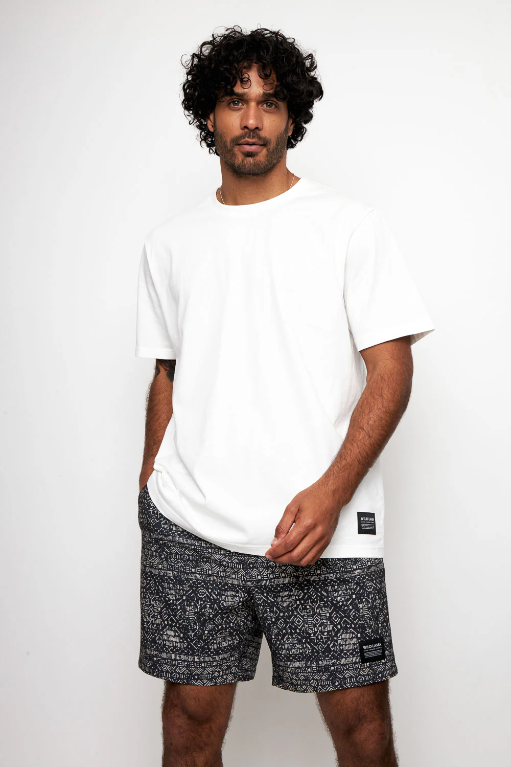 Polera Bat Orgánica Blanca Hombre - Imagen 3