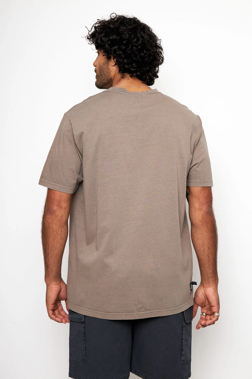 Polera Bat Orgánica Café Hombre - Imagen 4