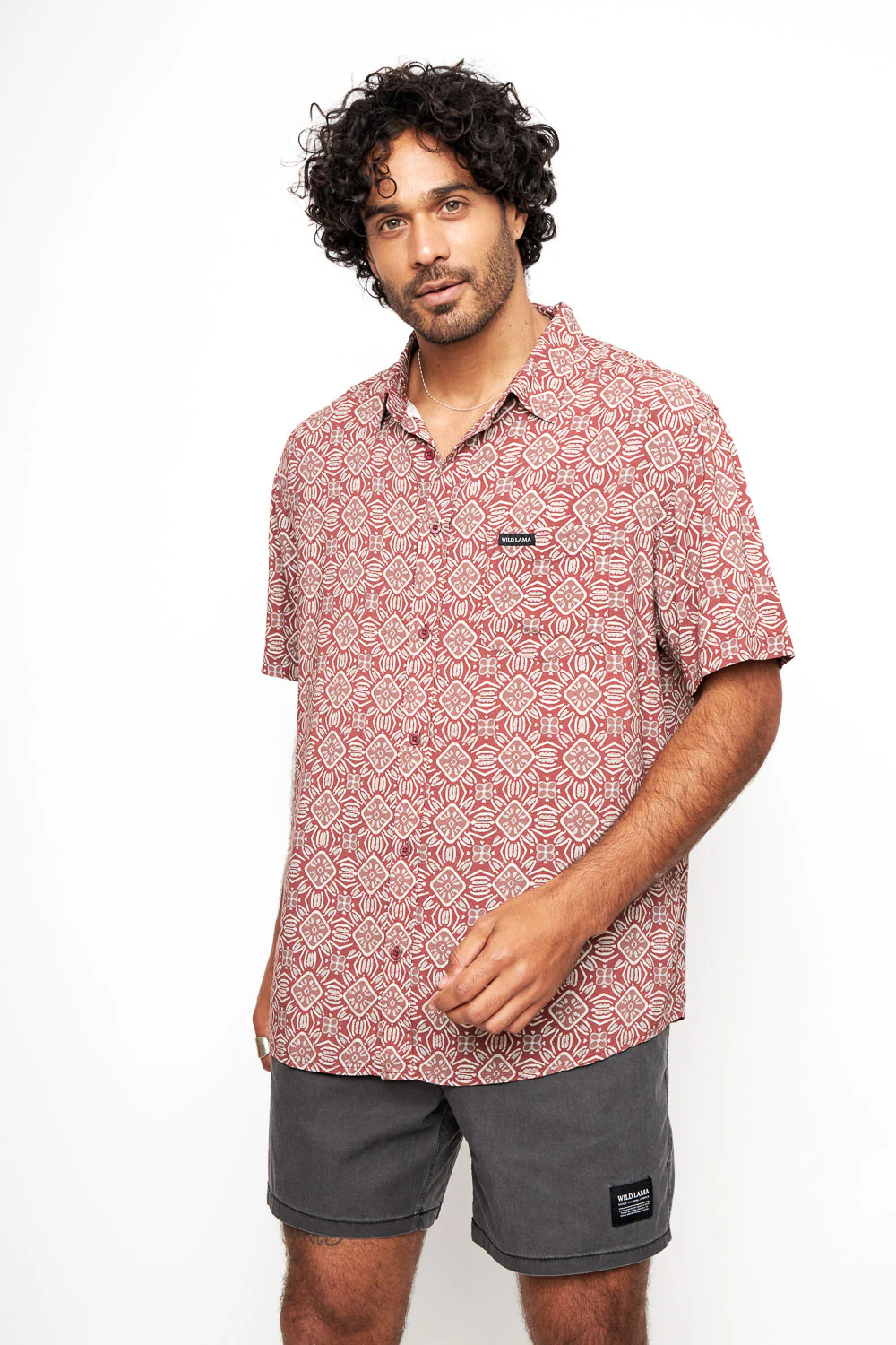 Camisa Mero Boho Terracota Hombre ECOVERO™ - Imagen 3