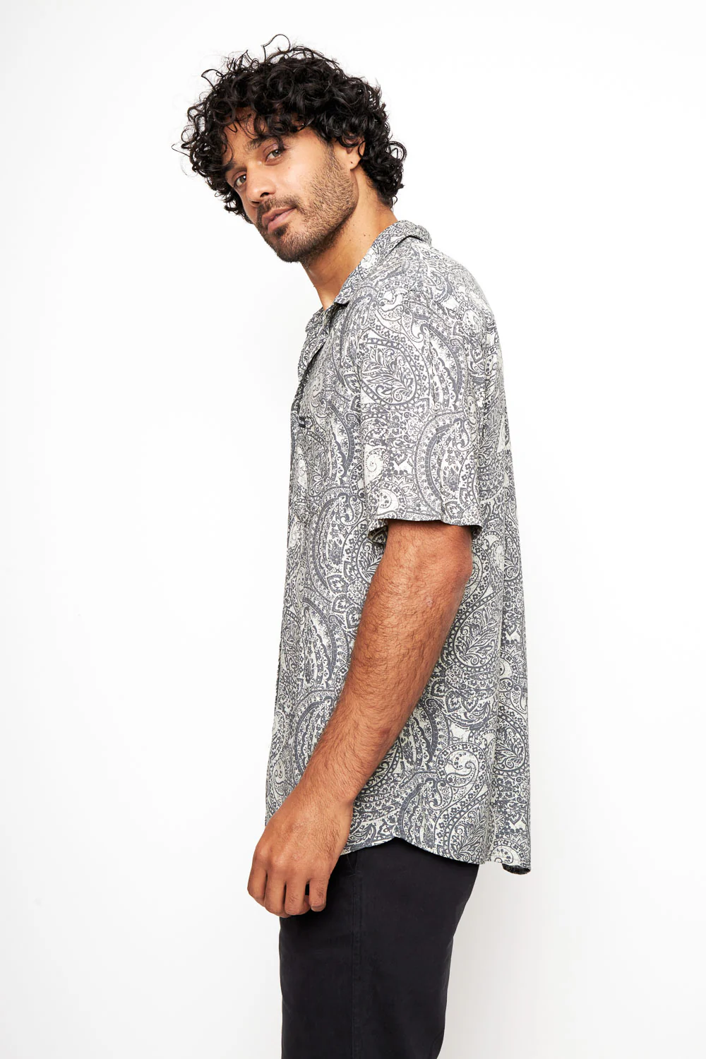 Camisa Mero Paisley Azul Hombre ECOVERO™ - Imagen 4
