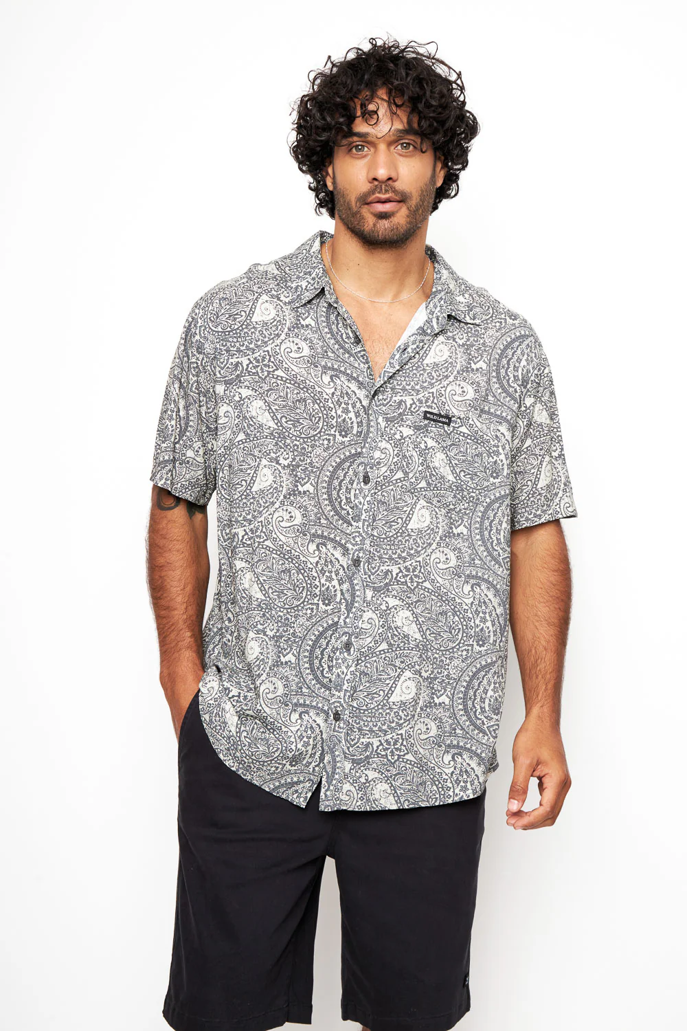 Camisa Mero Paisley Azul Hombre ECOVERO™ - Imagen 3