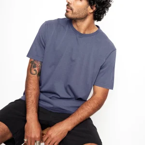 Polera Bat Orgánica Azul Hombre