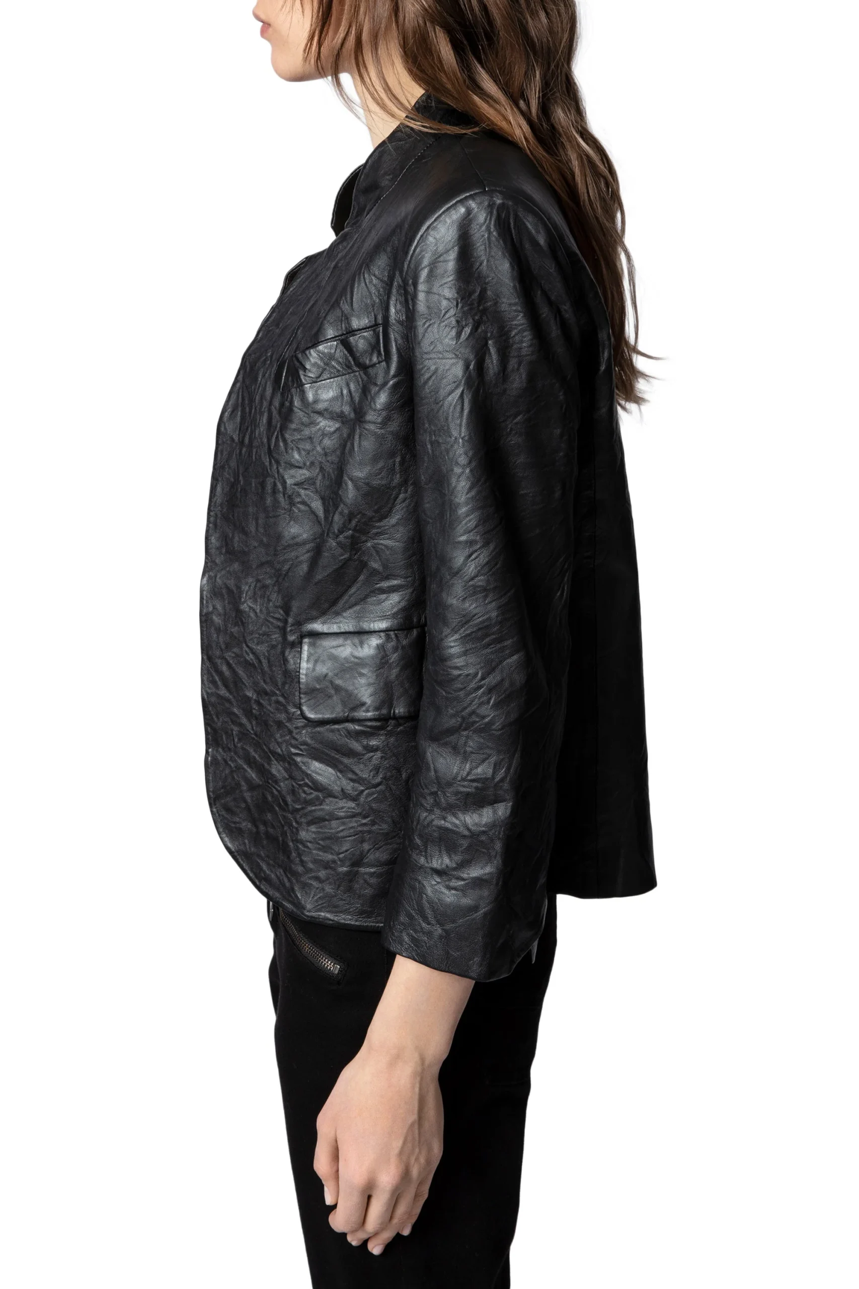 Saco Verys Cuir Froisse Noir - Imagen 3