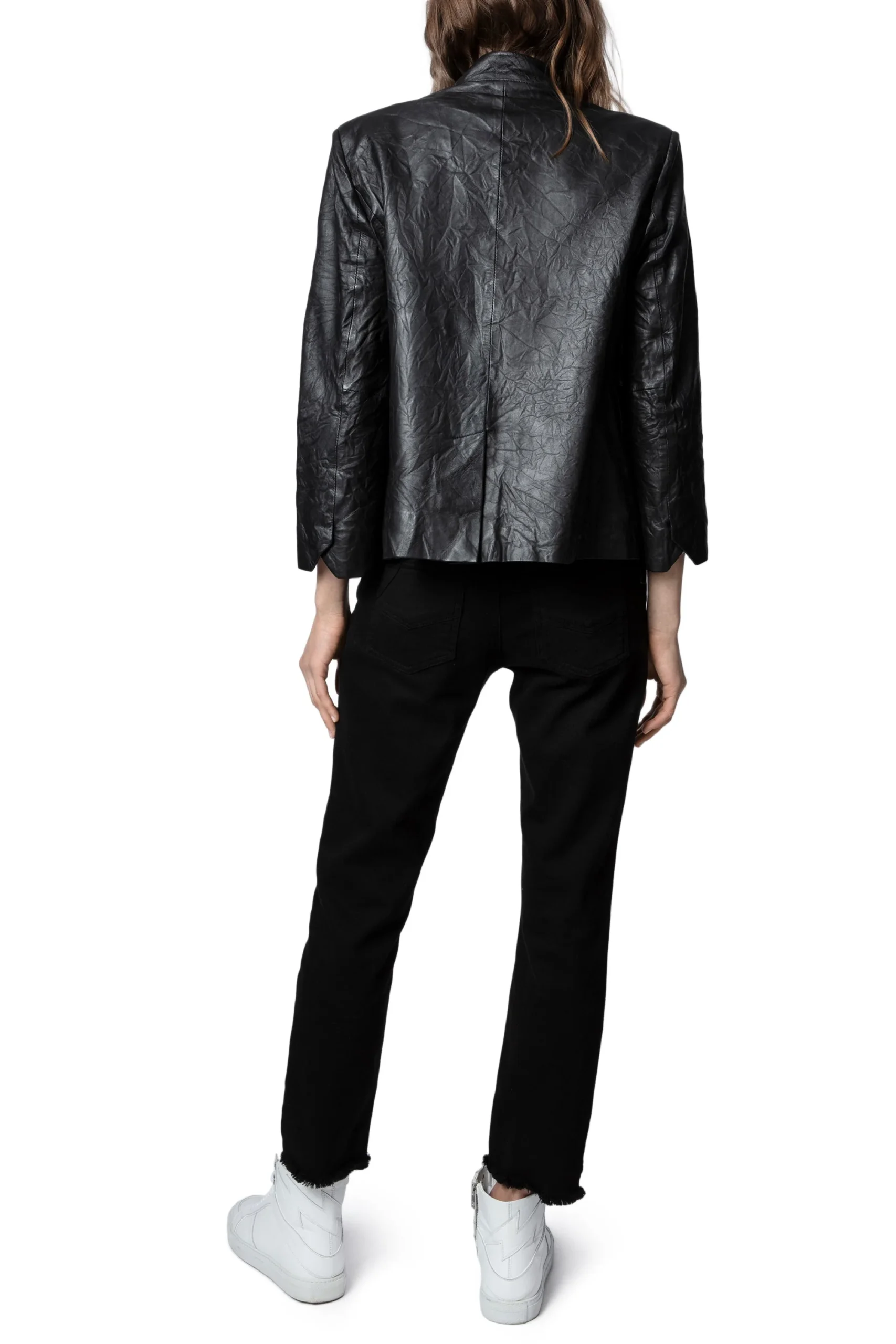 Saco Verys Cuir Froisse Noir - Imagen 5