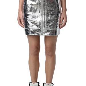 Falda John Cuir Metal Plata