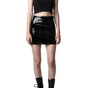 Falda Jinette Vinyle Negro