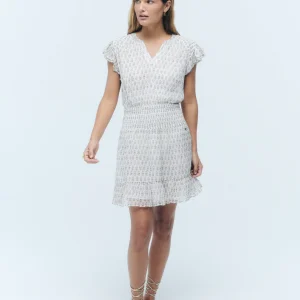 Vestido smock cintura sello indio