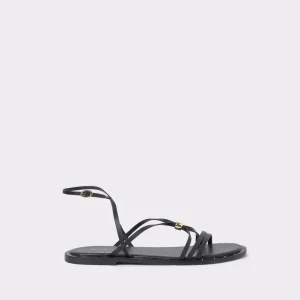 Sandalia plana tiras abalorio